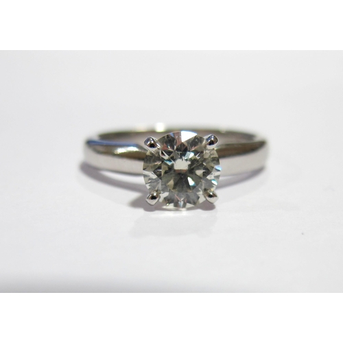 73 - A diamond solitaire ring