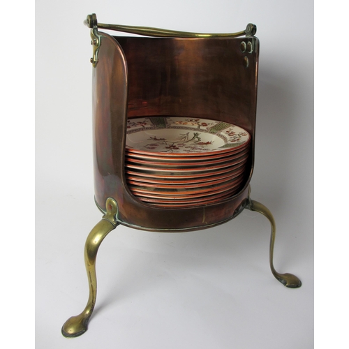 769 - A Georgian copper plate bucket