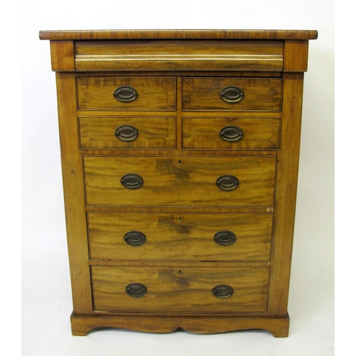 812 - A late Victorian mahogany Kilmarnock chest