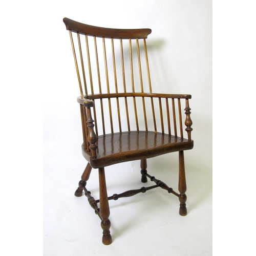 813 - A 19th Century ash Windsor armchair