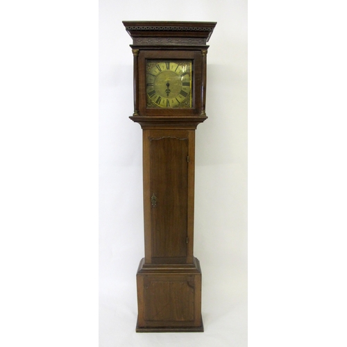 821 - An 18th century oak 30 hour longcase clock