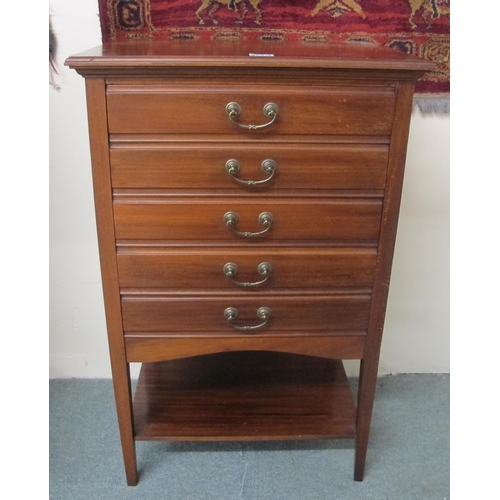 823A - An Edwardian mahogany music cabinet