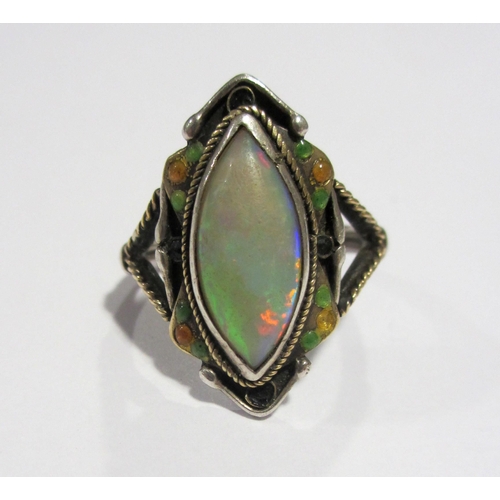 88 - An Arts and Crafts opal ring