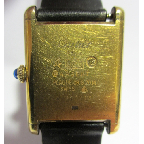 92 - A lady's Cartier Tank wrist watch