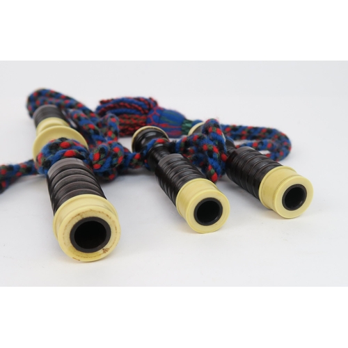 2555 - A SET OF MINIATURE/PARLOUR PIPES, ATTRIBUTED TO THE WORKSHOP OF PIPE MAJOR ROBERT REIDCirca-1930s, w... 
