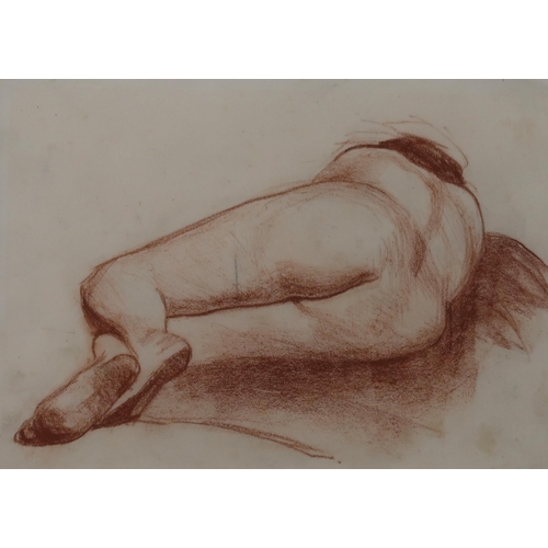 975 - ATTRIBUTED TO WILLIAM CROZIER (SCOTTISH 1897-1930) NUDE STUDY Sanguine, 19 x 25cm... 