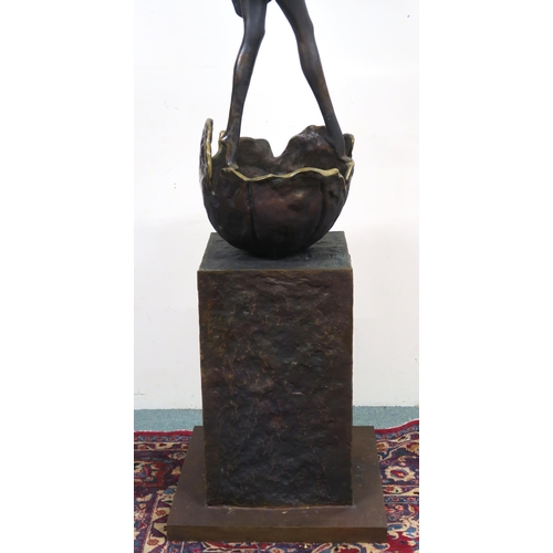 2932 - WU CHING JU (CHINESE b.1961)DANCER EMERGING Bronze, signed to base, inscribed, numbered (3/12),... 
