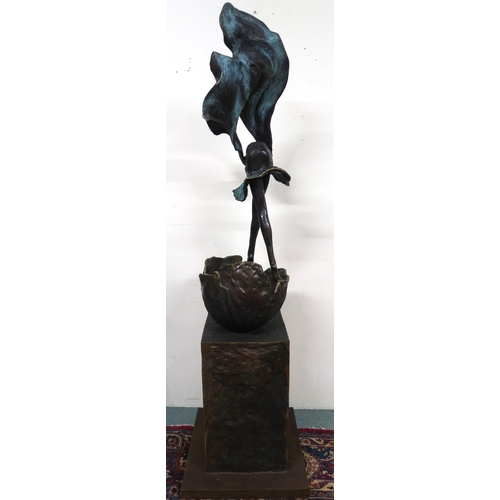 2932 - WU CHING JU (CHINESE b.1961)DANCER EMERGING Bronze, signed to base, inscribed, numbered (3/12),... 