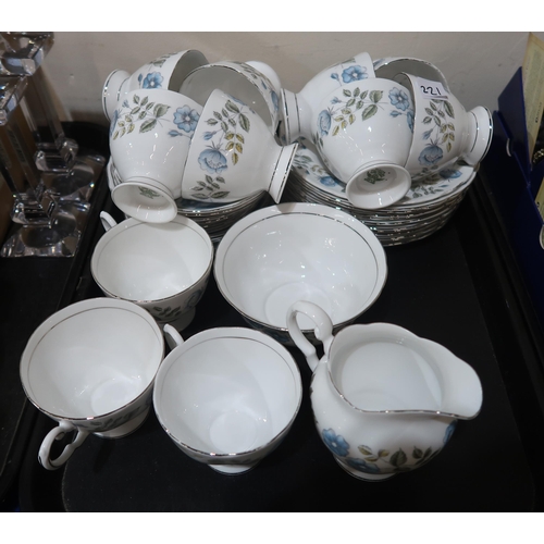 221 - A Tuscan china teaset, a crown Devon Morning Glory tea for one, together with an Adderley harlequin ... 