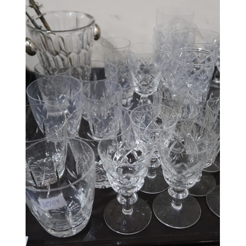 225 - A part suite of Edinburgh drinking glasses, and other crystal