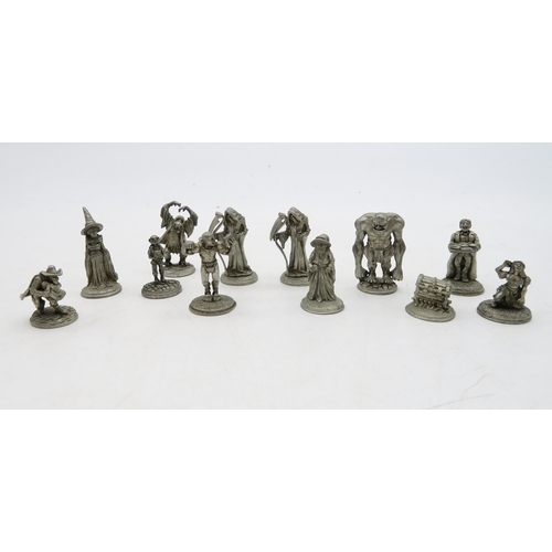 490 - A collection of Terry Pratchett Discworld pewter miniature figures by Clarecraft, twelve in total, w... 