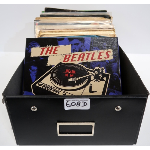 THE BEATLES VINYL RECORDS mostly EP and singles, In the Beginning box set  HHA5, various from the sin