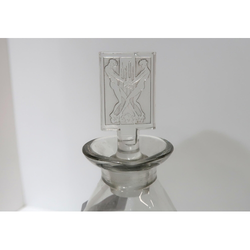 236 - A Lalique Strasbourg decanter, together with a Alumina ceramic bowl with stylised decoration and a b... 