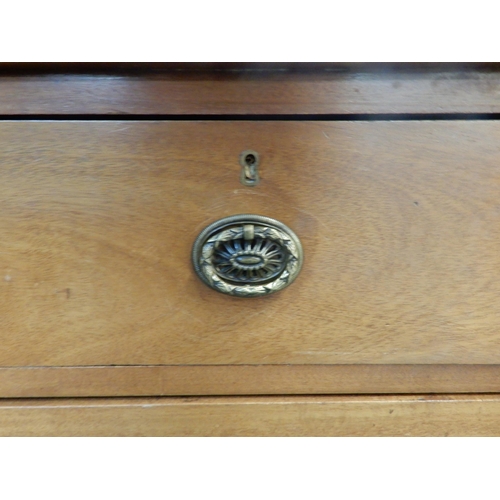 68 - A 20th century mahogany two over three chest of drawers, 96cm high x 107cm wide x 55cm deep