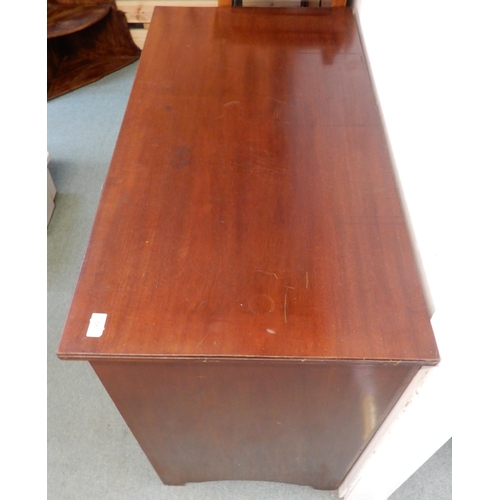 68 - A 20th century mahogany two over three chest of drawers, 96cm high x 107cm wide x 55cm deep