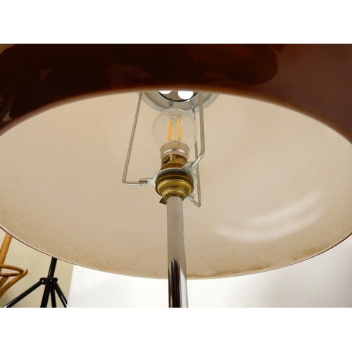 79 - A mid 20th century plexiglass shaded table lamp in the manner of Harvey Guzzini, 50cm high x 30cm di... 