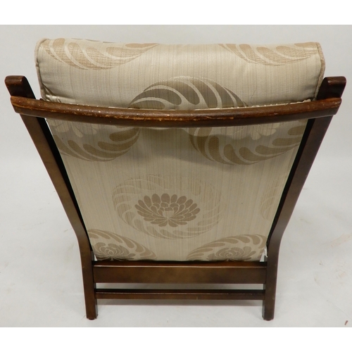 90 - A mid 20th century teak framed Jentique open armchair, 85cm high x 65cm wide x 88cm deep