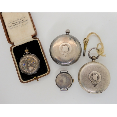 739 - A silver open face pocket watch, hallmarked 1884, the mechanism signed Levy & Sons, Clerkenwell,... 