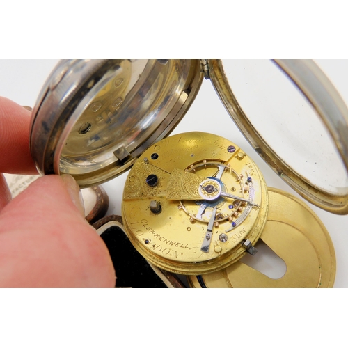 739 - A silver open face pocket watch, hallmarked 1884, the mechanism signed Levy & Sons, Clerkenwell,... 