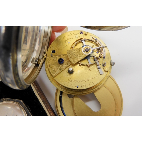 739 - A silver open face pocket watch, hallmarked 1884, the mechanism signed Levy & Sons, Clerkenwell,... 