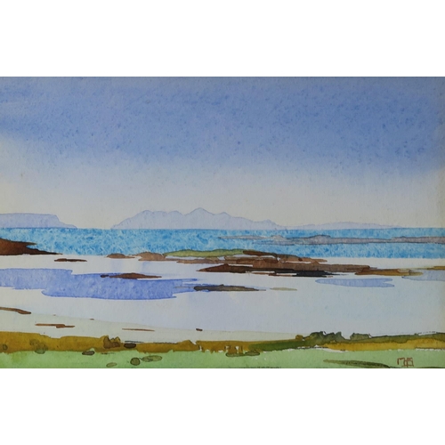 2916 - MARY HOLDEN BIRD (SCOTTISH 1900-1978)THE BLUE BREEZEWatercolour, signed lower right, 16 x 24cm (6.25... 
