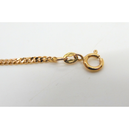 475 - An 18ct gold Arabic script pendant, a 18ct white gold chain, weight together 5.9gms and a 9ct gold b... 