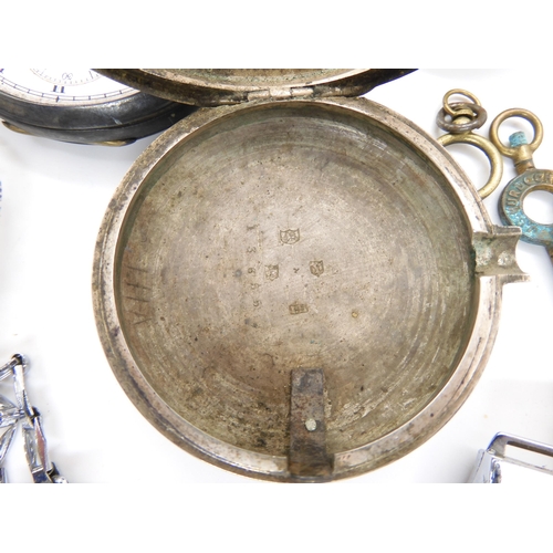 568 - A silver pair cased pocket watch hallmarked Birmingham 1796, the (af) inner watch hallmarked London ... 