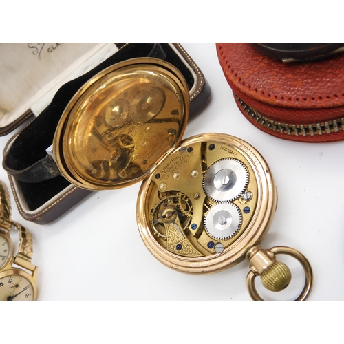 607 - A collection of vintage watches and pocket watches to include a silver example dated Birmingham 1890... 