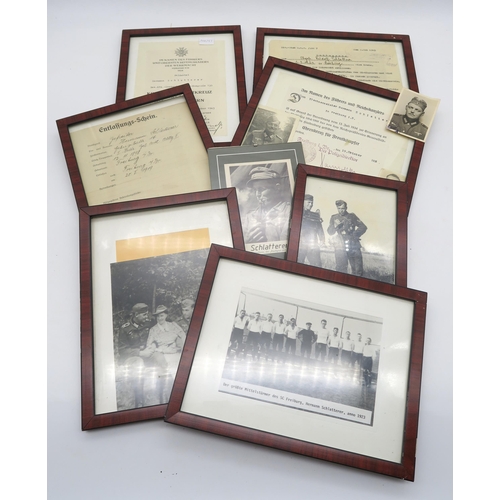 313A - A collection of WW2 German war post, largely dated 1943, together with a quantity of framed photogra... 