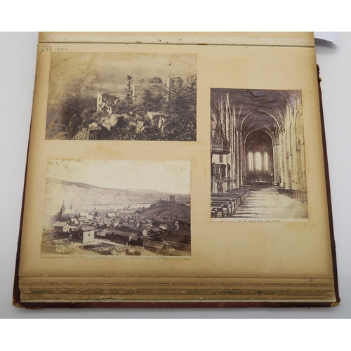 360 - A late-Victorian album of travel photographs, with albumen prints largely of Italian views, with som... 