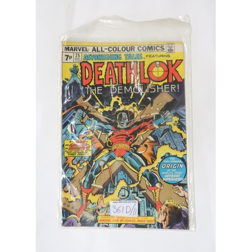 361D - Atonishing Tales: Deathlok 25 (1974 - MARVEL - UK Price Variant), First appearances of Deathlok the ... 