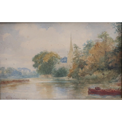 629 - CAMPBELL MACKIETORMOREPastel, signed lower left, 15 x 26cmTogether with another STRATHFORD UPON AVON... 