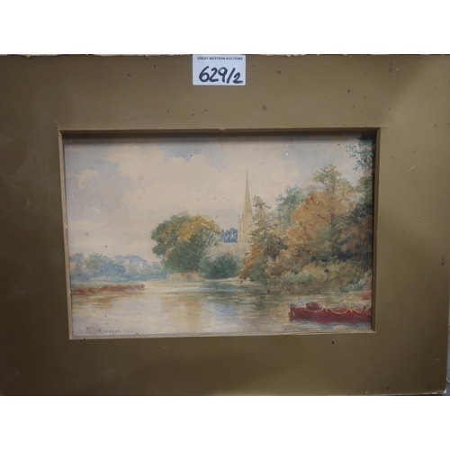 629 - CAMPBELL MACKIETORMOREPastel, signed lower left, 15 x 26cmTogether with another STRATHFORD UPON AVON... 