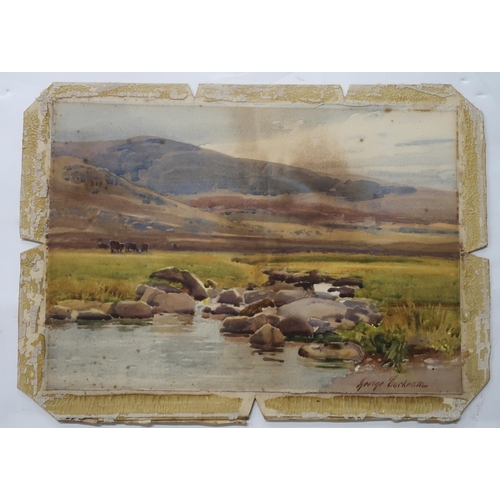 636 - GEORGE COCKRAM (ENGLISH 1861-1950)SCOTTISH LANDSCAPEWatercolour on paper, signed lower right, 23 x 3... 