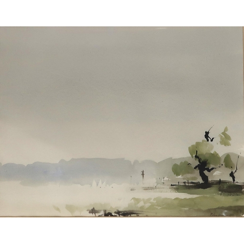 677 - PETER BURMAN (ENGLISH b. 1941)OLD MILLWatercolour, signed lower left, 51 x 72cmTogether with another... 