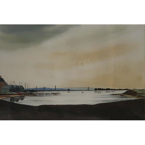 687 - PETER BURMAN (ENGLISH b. 1941) EARLY MORNING, PIN MILLWatercolour, signed lower right, 26 x 35cm Tog... 