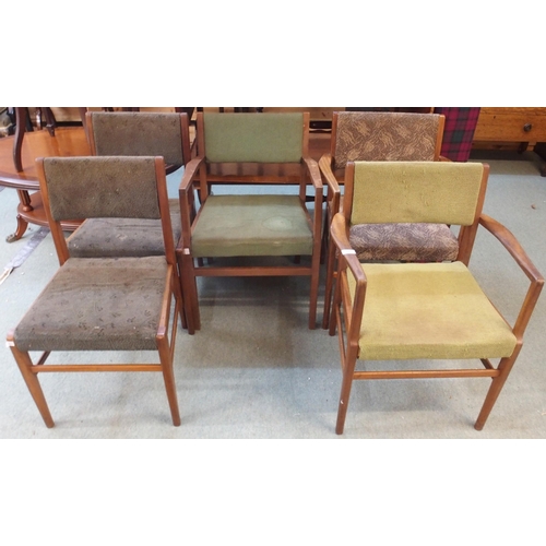 82 - A lot of five assorted mid 20th century Morris of Glasgow dining chairs (5)