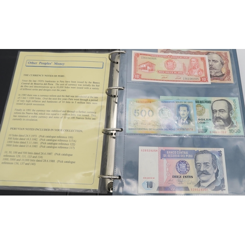 308 - BANK NOTES an extensive collection of uncirculated worldwide bank notes in four presentation folders... 