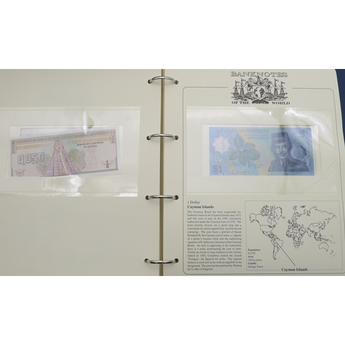 309 - BANK NOTES OF THE WORLD by WESTMINSTER three collectors albums of worldwide uncirculated bank notes ... 