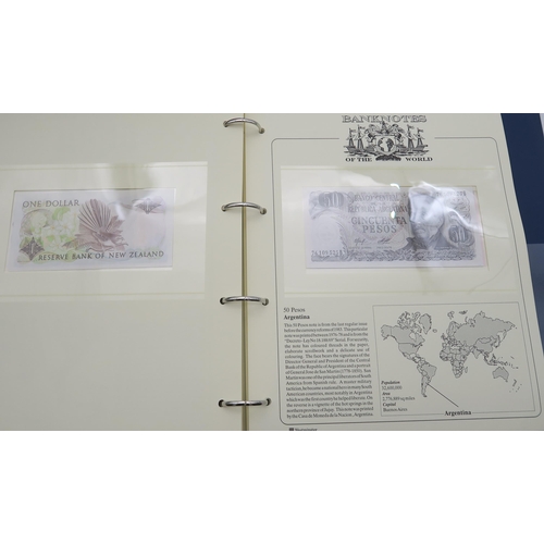 309 - BANK NOTES OF THE WORLD by WESTMINSTER three collectors albums of worldwide uncirculated bank notes ... 