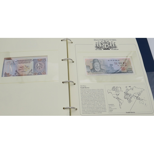 309 - BANK NOTES OF THE WORLD by WESTMINSTER three collectors albums of worldwide uncirculated bank notes ... 