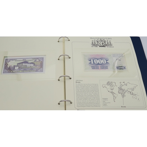 309 - BANK NOTES OF THE WORLD by WESTMINSTER three collectors albums of worldwide uncirculated bank notes ... 