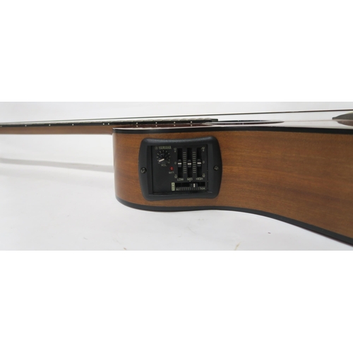 326 - YAMAHA APX-3 ELECTRO ACOUSTIC GUITAR serial number QJN247057 parlour guitar with case and a guitar s... 