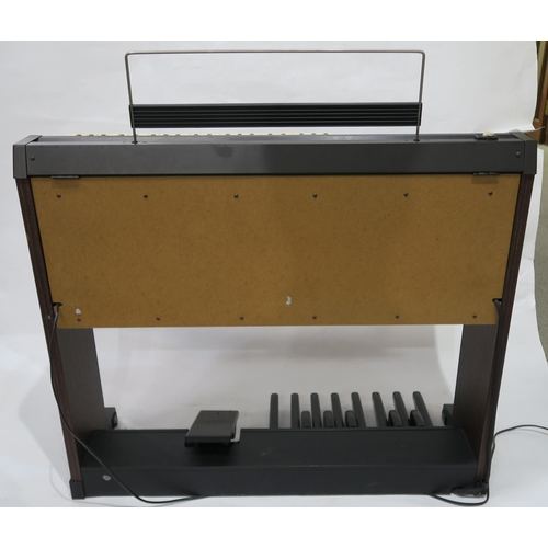 329 - YAMAHA ELECTRONE EL-3 electric organ with dual keyboards and inbuilt speakers together with a Yamaha... 