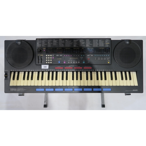 330 - YAMAHA PSS-790 keyboard synthesizer, inbuilt speakers, with stand