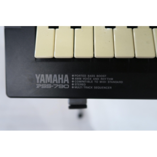 330 - YAMAHA PSS-790 keyboard synthesizer, inbuilt speakers, with stand