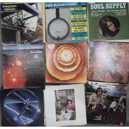 340 - VINYL LP RECORDS a collection of prog rock, rock, pop and folk music vinyl records with Led Zeppelin... 