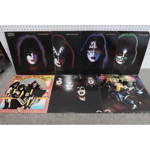 342 - KISS VINYL LP RECORDS, well looked after, with Hotter than Hell CAL 2007 Japanese pressing, Kiss CAL... 