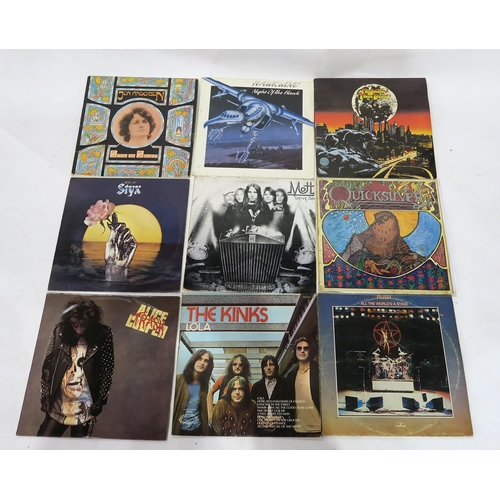 350 - VINYL LP RECORDS a box of prog rock, rock and pop vinyl records with SAHB the Sensational Alex Harve... 