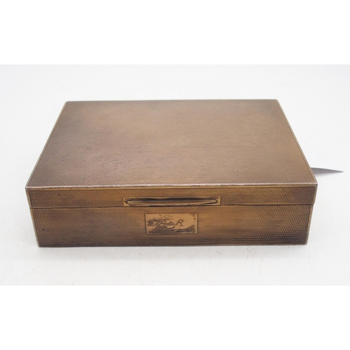 322 - An Edwardian silver humidor, by Sampson Mordan & Co, London 1904, the body with engine turned de... 